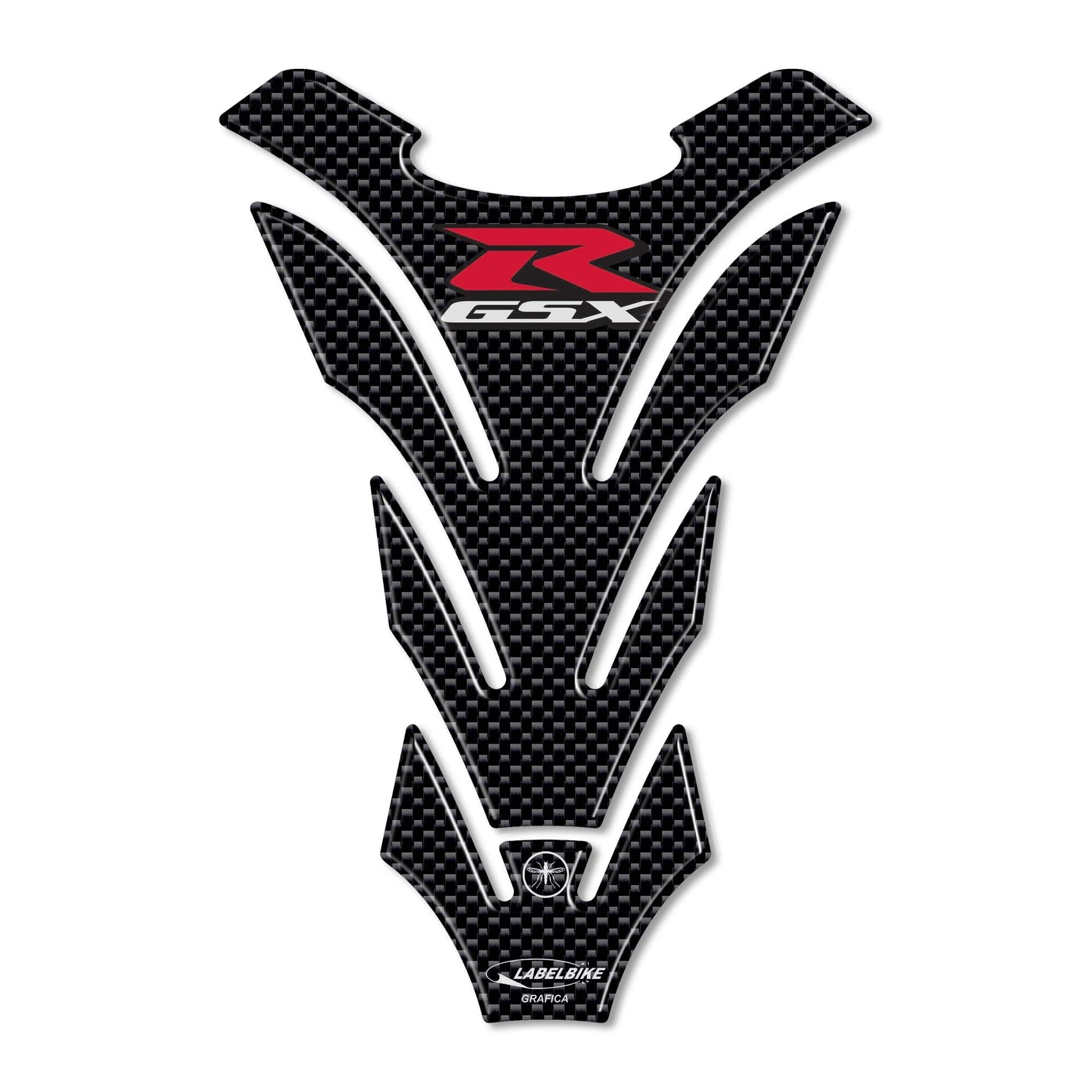 PARASERBATOIO ADESIVI 3D SUZUKI PROTEZIONE SERBATOIO per MOTO GSXR GSX-R Carbon in Paraserbatoio LabelBike - Bibbiano, commercioVirtuoso.it