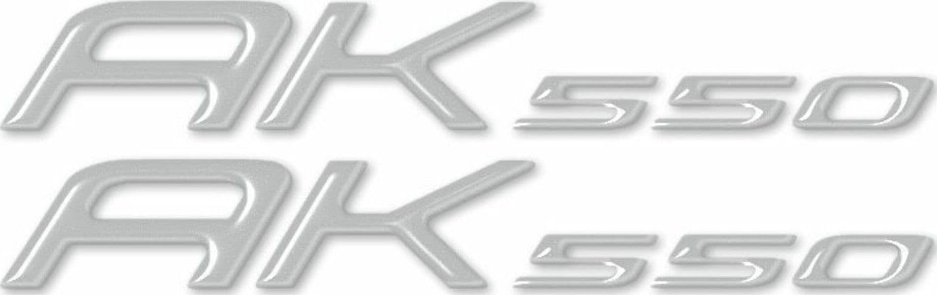 2 ADESIVI/STICKERS in RESINA gel 3D SCRITTA AK 550 per SCOOTER KIMCO AK550 new in Decalcomanie adesivi e magneti LabelBike - Bibbiano, commercioVirtuoso.it
