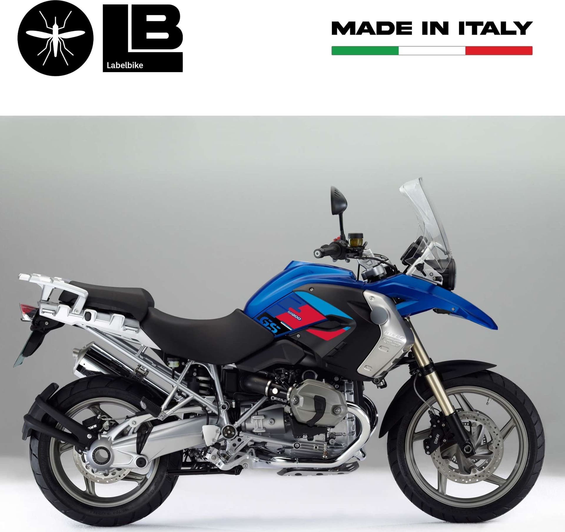 ADESIVI 3D PROTEZIONI LATERALI MOTO compatibili con BMW 1200 GS R1200 2008-2012 in Decalcomanie adesivi e magneti LabelBike - Bibbiano, commercioVirtuoso.it