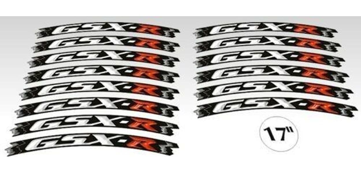 KIT STRISCE ADESIVE compatibili per CERCHI MOTO GSX-R SUZUKI GSXR - GIALLO FLUO in Decalcomanie adesivi e magneti LabelBike - Bibbiano, commercioVirtuoso.it