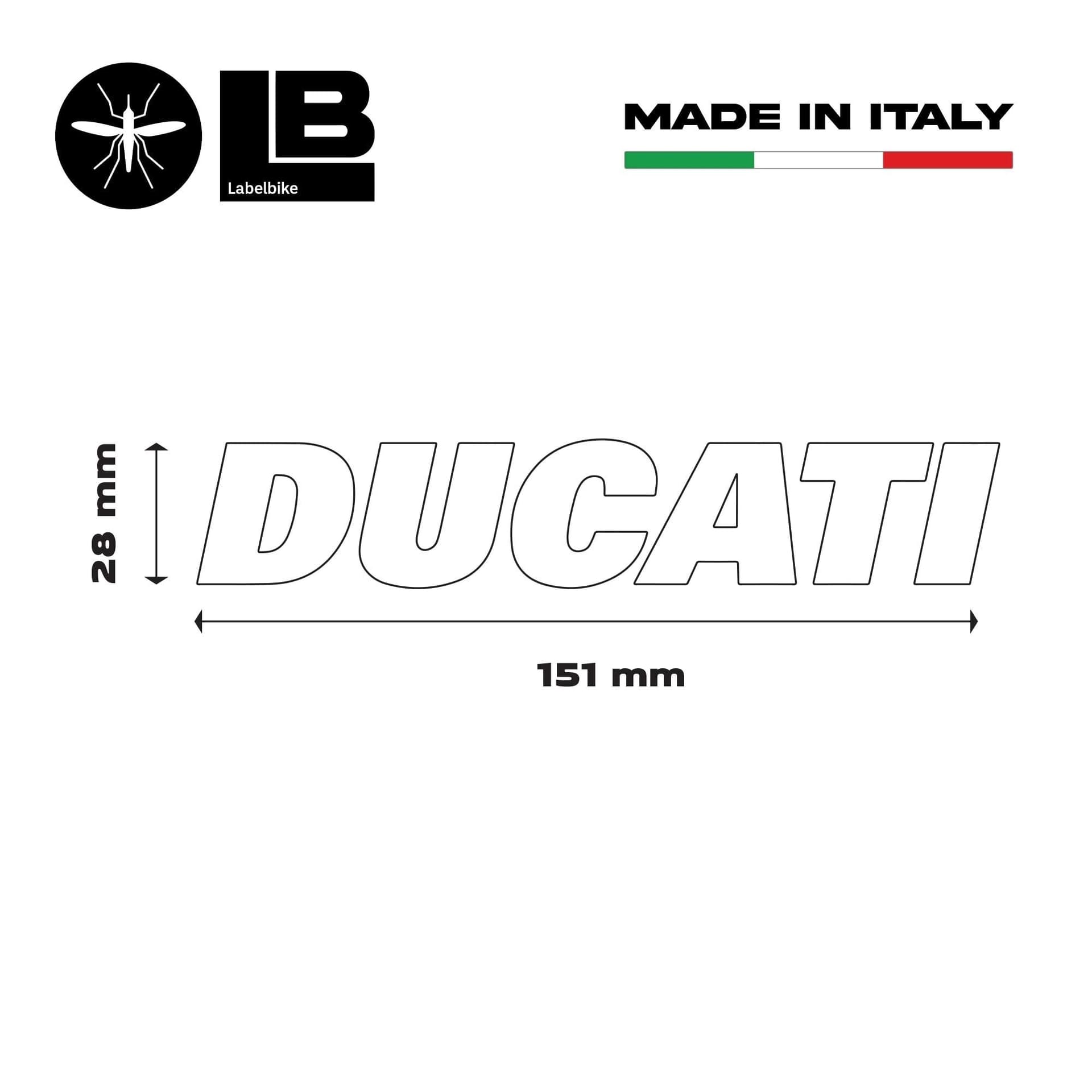 Kit 2 ADESIVI per SERBATOIO MOTO Scritta DUCATI Adesivo CARBONIO STICKERS Racing in Paraserbatoio LabelBike - Bibbiano, commercioVirtuoso.it