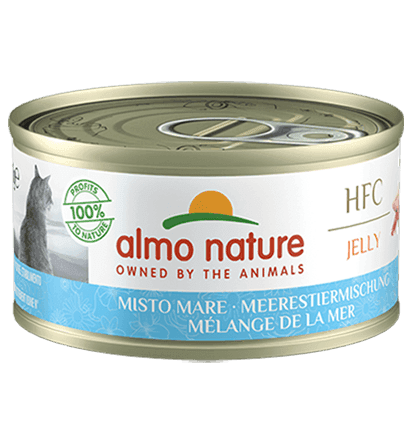 Almo Nature Scatoletta HFC Jelly gusto Misto Mare per Gatti Adulti 70gr