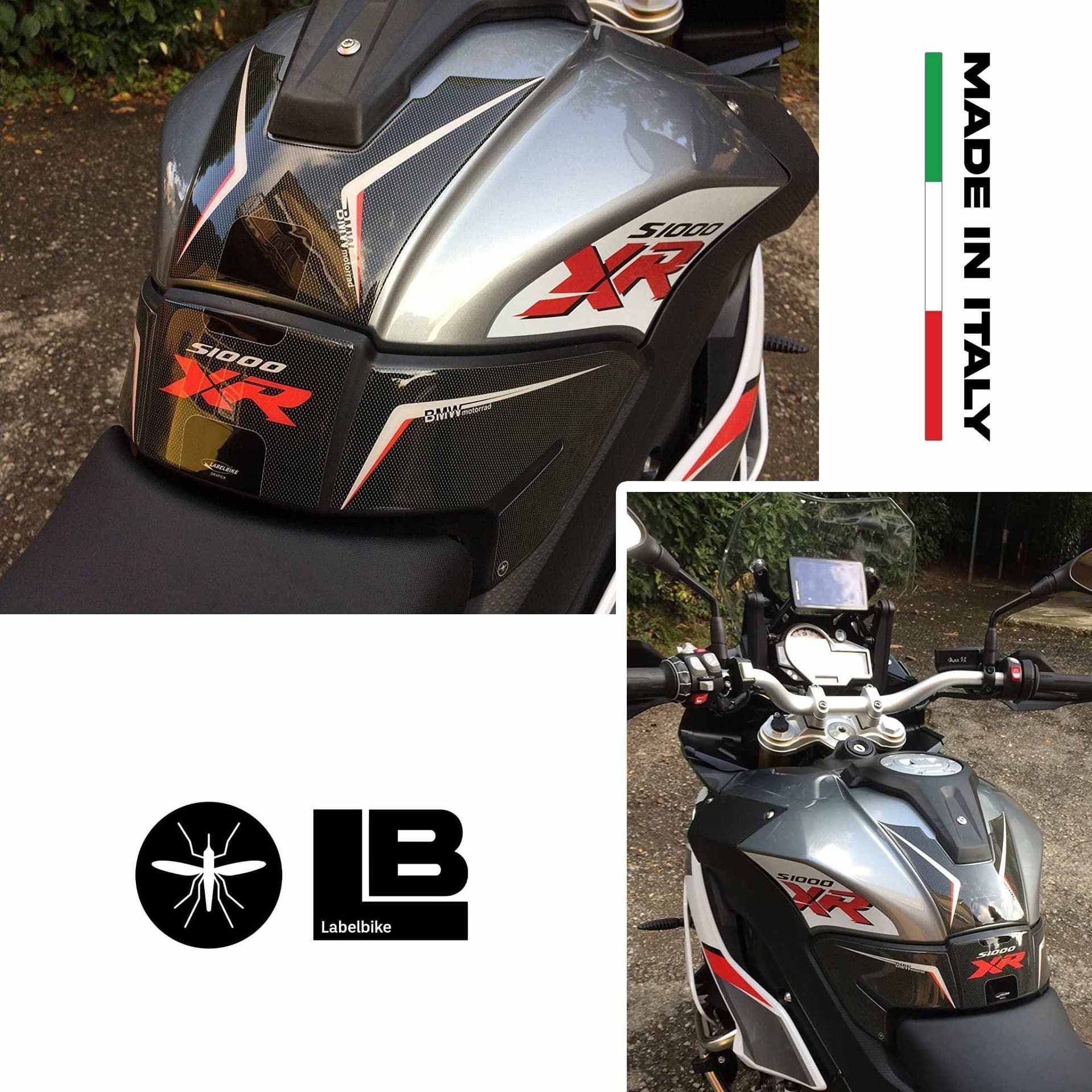 KIT S1000 XR ADESIVI 3D PROTEZIONI SERBATOIO compatibili per MOTO BMW S1000XR in Paraserbatoio LabelBike - Bibbiano, commercioVirtuoso.it