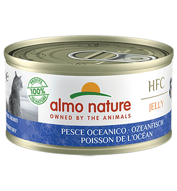 Almo Nature Scatoletta HFC Jelly gusto Pesce Oceanico per Gatti Adulti 70gr in Disidratato 101 Market - Poggibonsi, commercioVirtuoso.it
