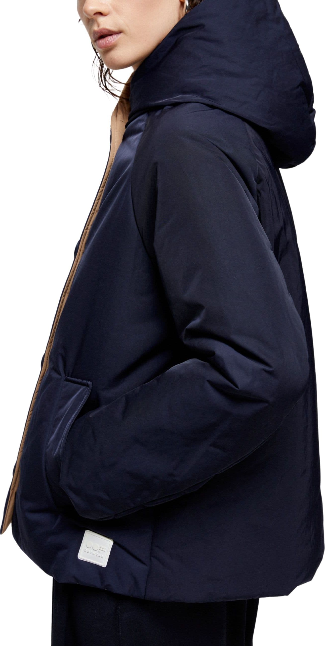 OOF Impermeabile Imbottito Donna Reversibile corto Blu e Cammello da donna in Giacche Drestige - Casamassima, commercioVirtuoso.it