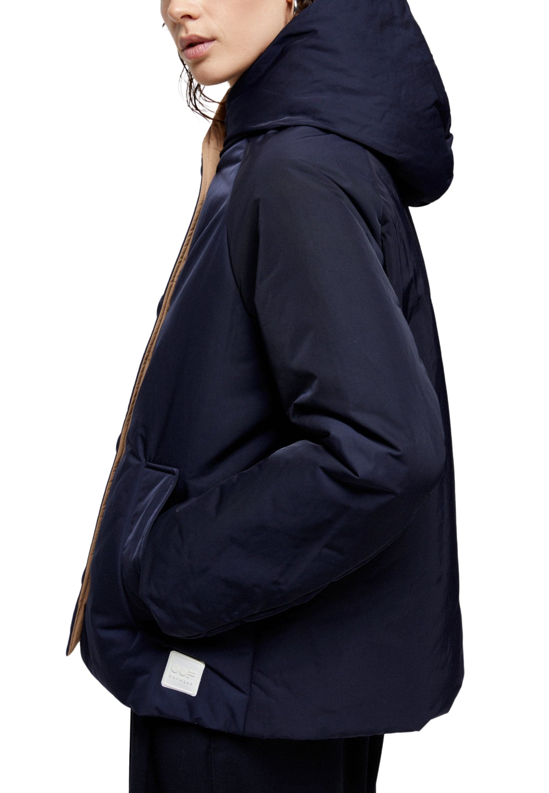 OOF Impermeabile Imbottito Donna Reversibile corto Blu e Cammello da donna in Giacche Drestige - Casamassima, commercioVirtuoso.it