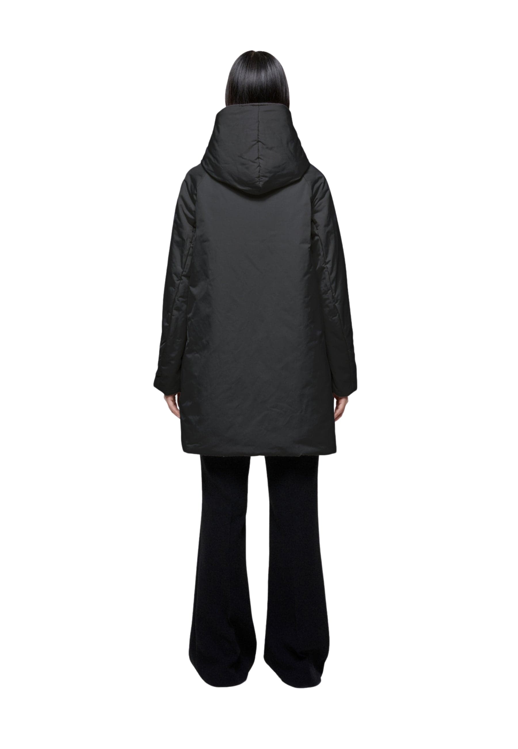 OOF Impermeabile Imbottito Donna Reversibile Lungo nero e verde da donna in Cappotti Drestige - Casamassima, commercioVirtuoso.it