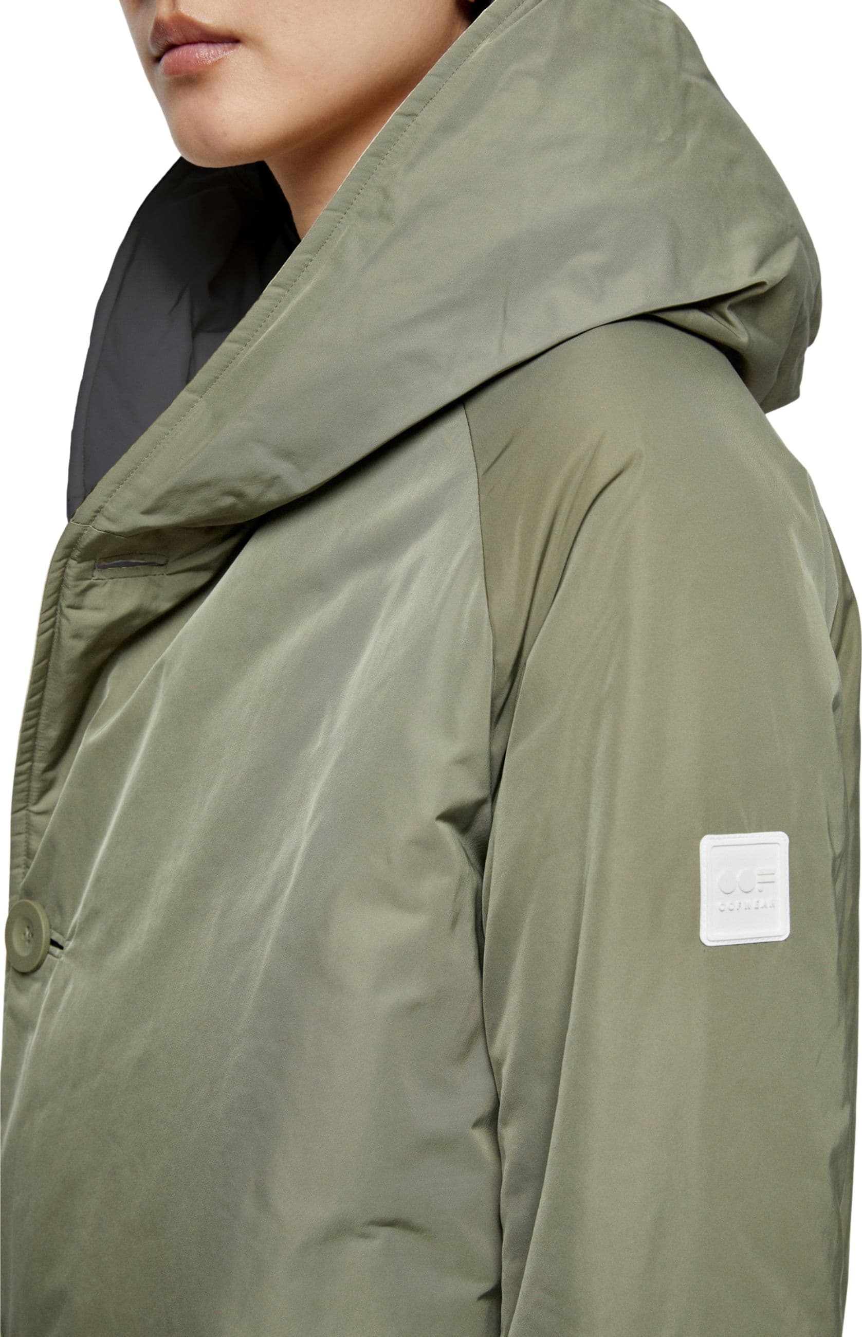 OOF Impermeabile Imbottito Donna Reversibile Lungo nero e verde da donna in Cappotti Drestige - Casamassima, commercioVirtuoso.it