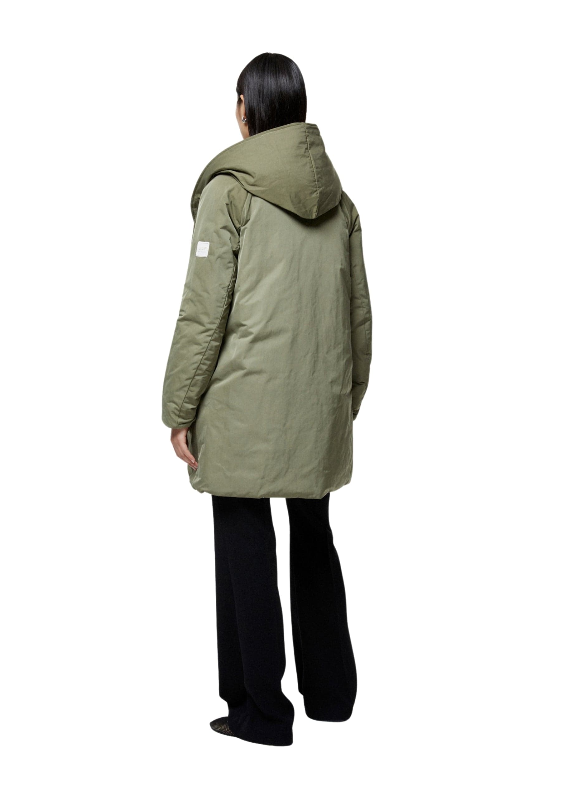 OOF Impermeabile Imbottito Donna Reversibile Lungo nero e verde da donna in Cappotti Drestige - Casamassima, commercioVirtuoso.it