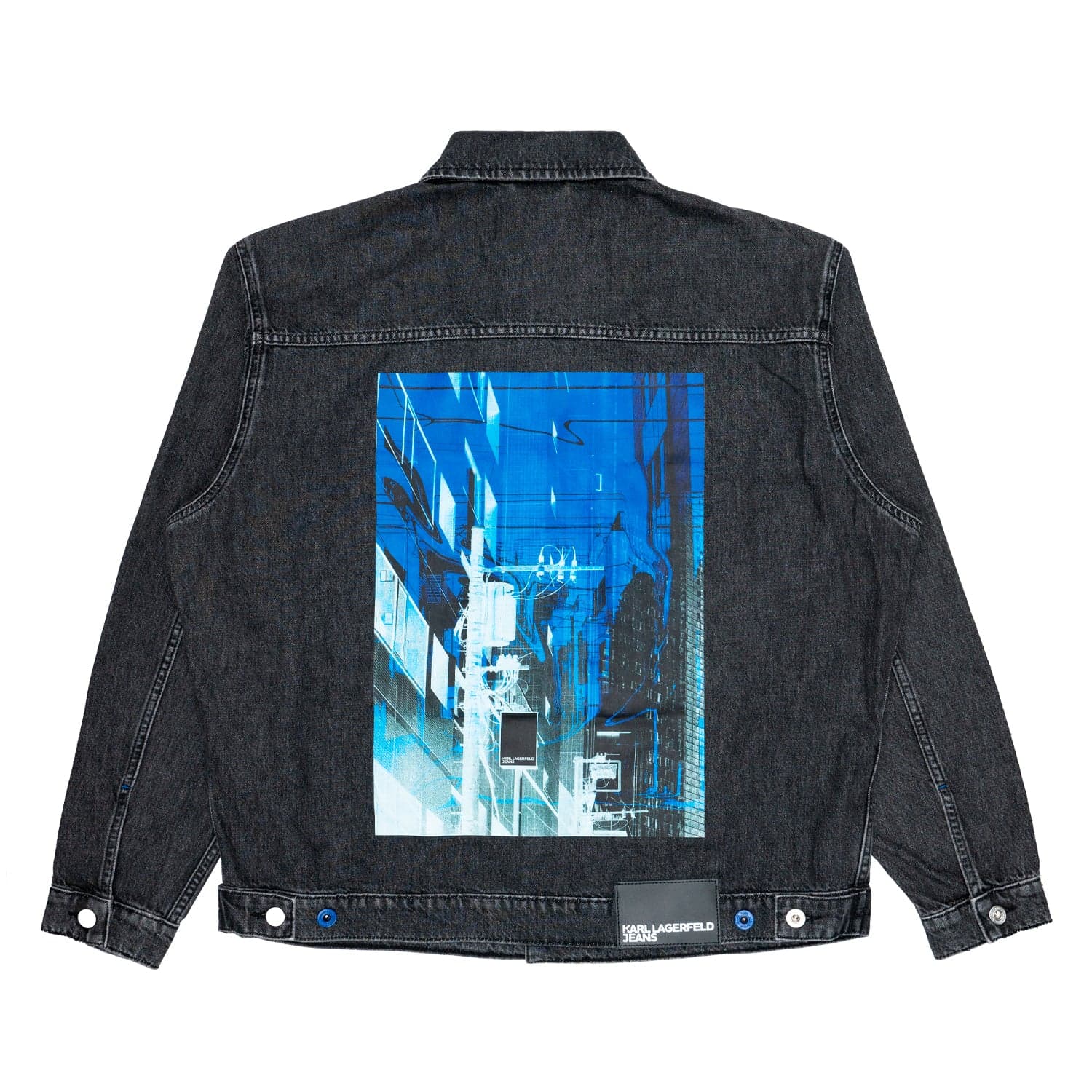 KARL LAGERFELD Jacket Uomo Karl Lagerfeld Relaxed Print Denim da uomo in Giacche Drestige - Casamassima, commercioVirtuoso.it
