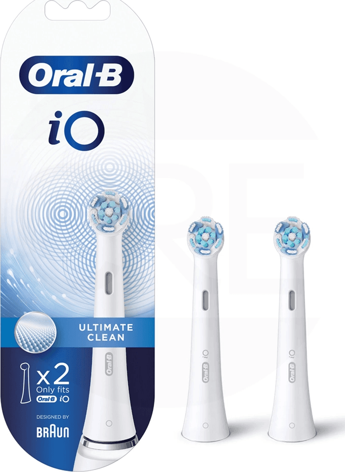2 Testine di Ricambio Ultimate Clean Bianco per Oral-B iO 3753, 3758, 3769, 3776, 3794
