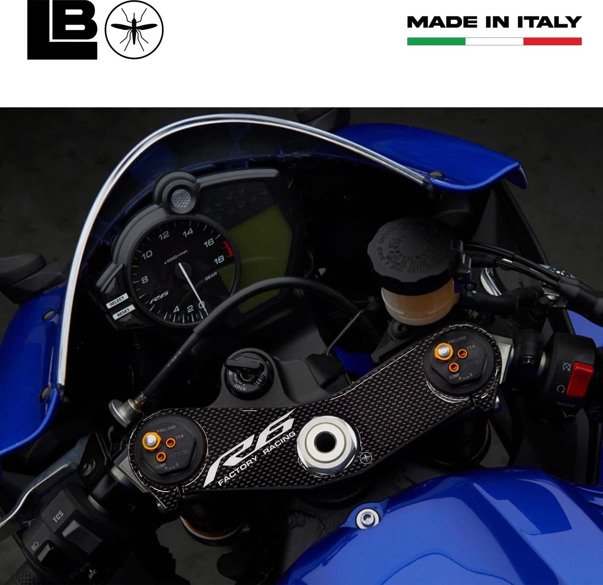 ADESIVO 3D compatibile per MOTO YAMAHA R6 PROTEZIONE PIASTRA FORCELLA 2017-2020 in Decalcomanie adesivi e magneti LabelBike - Bibbiano, commercioVirtuoso.it