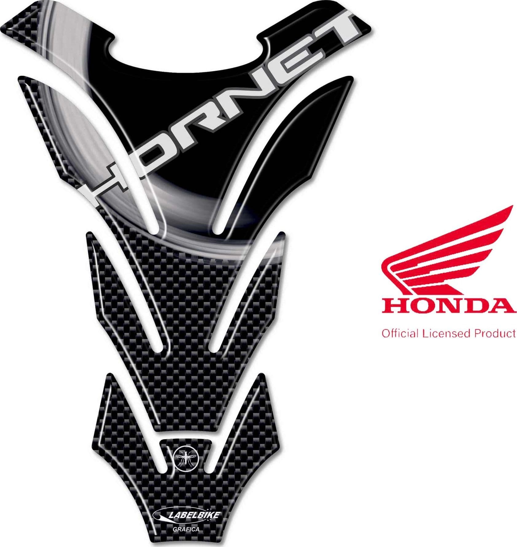 PARASERBATOIO ADESIVI 3D CARBONIO PROTEZIONE SERBATOIO per MOTO HONDA HORNET New in Paraserbatoio LabelBike - Bibbiano, commercioVirtuoso.it