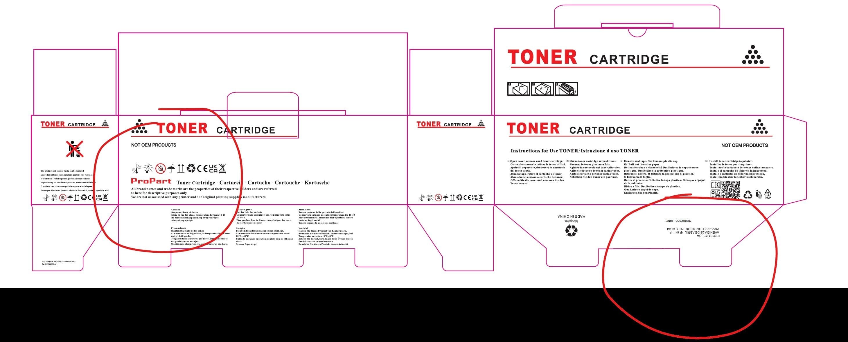 Neutral packaging - Universal box for TN248 TN248XL