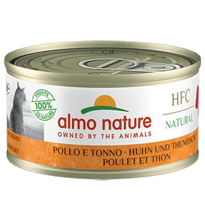 Almo Nature Scatoletta HFC Natural gusto Tonno e Pollo per Gatti Adulti 70gr in prodotto 101 Market - Poggibonsi, commercioVirtuoso.it