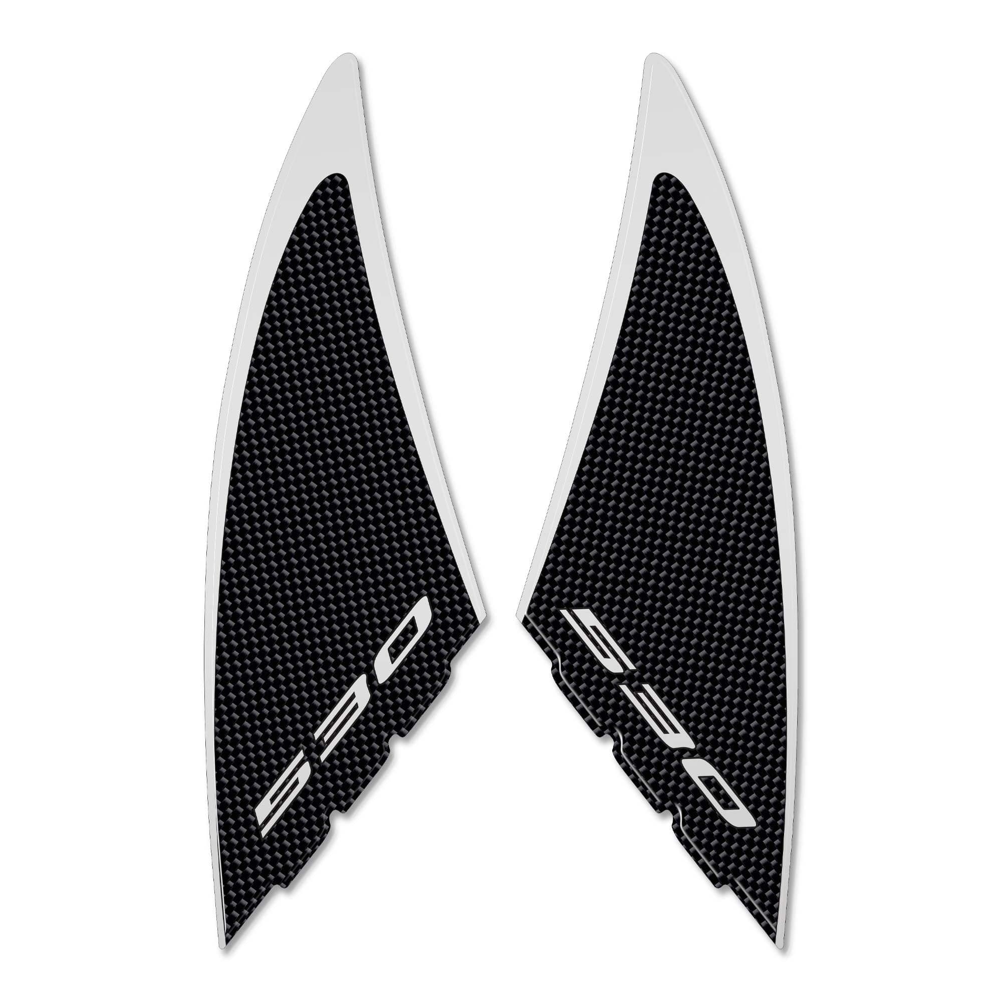 2 ADESIVI Stickers gel 3D compatibili per scooter YAMAHA Tmax 530 carbonio ergal