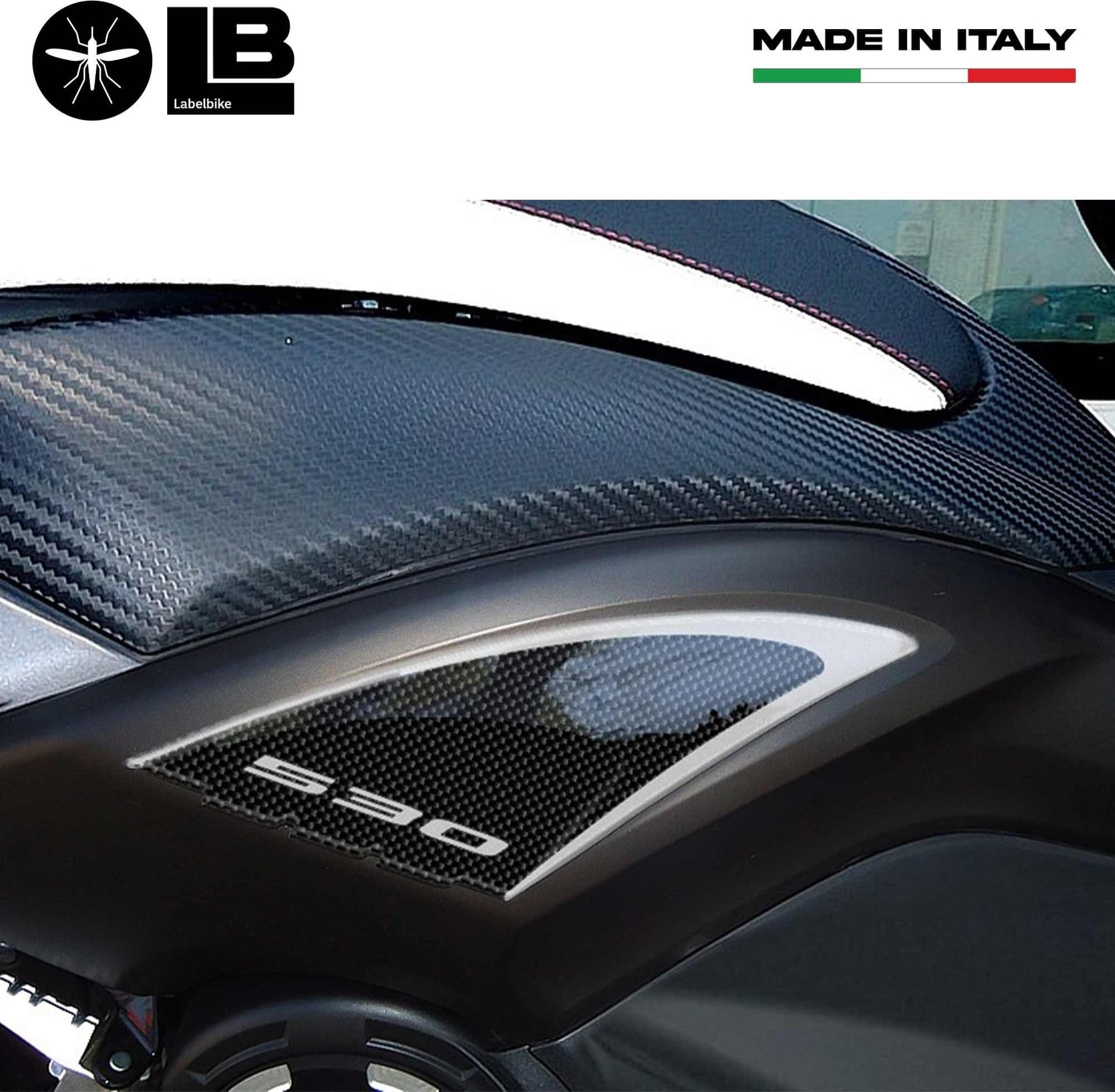 2 ADESIVI Stickers gel 3D compatibili per scooter YAMAHA Tmax 530 carbonio ergal in Decalcomanie adesivi e magneti LabelBike - Bibbiano, commercioVirtuoso.it