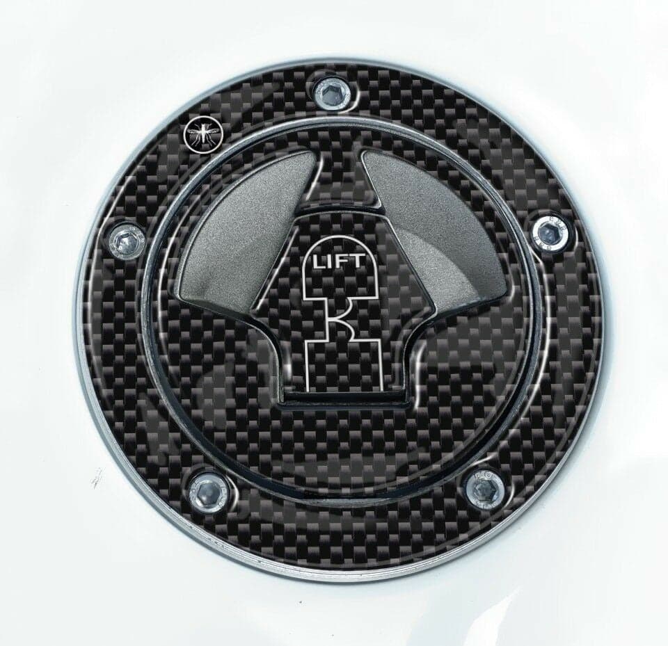Adesivo Resina 3D Carbonio Protezione Tappo Serbatoio compatibile con Kawasaki