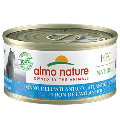 Almo Nature Scatoletta HFC Natural gusto Tonno dell'Atlantico per Gatti Adulti