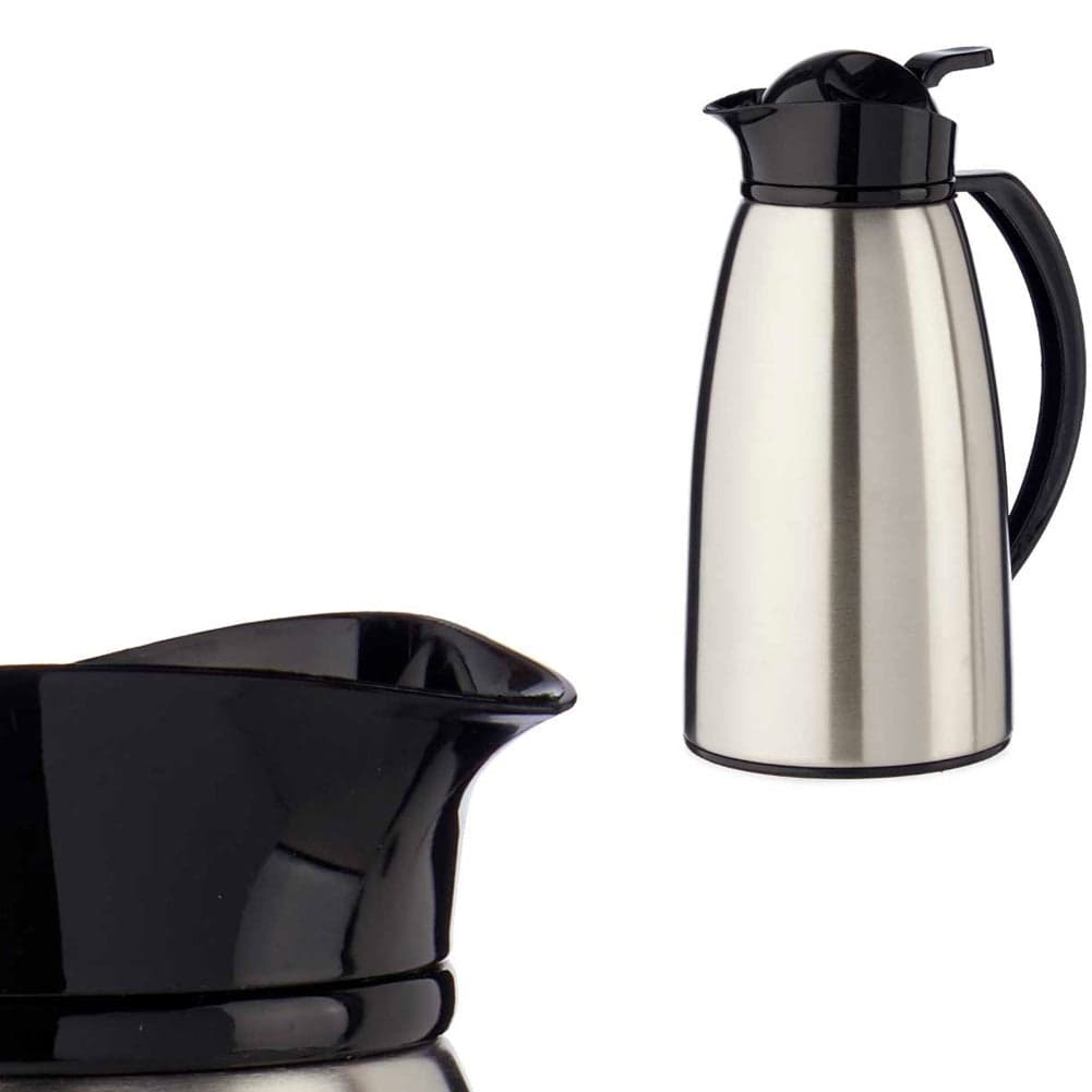 Termos Caraffa Termica Acciaio 1LT Doppia Parete Tappo a Vite Tasto Apertura Veloce in Thermos per bibite Danyx - Casoria, commercioVirtuoso.it