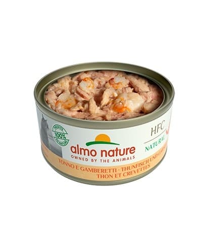 Almo Nature Scatoletta HFC Natural gusto Tonno e Gamberetti per Gatti Adulti in Secco 101 Market - Poggibonsi, commercioVirtuoso.it