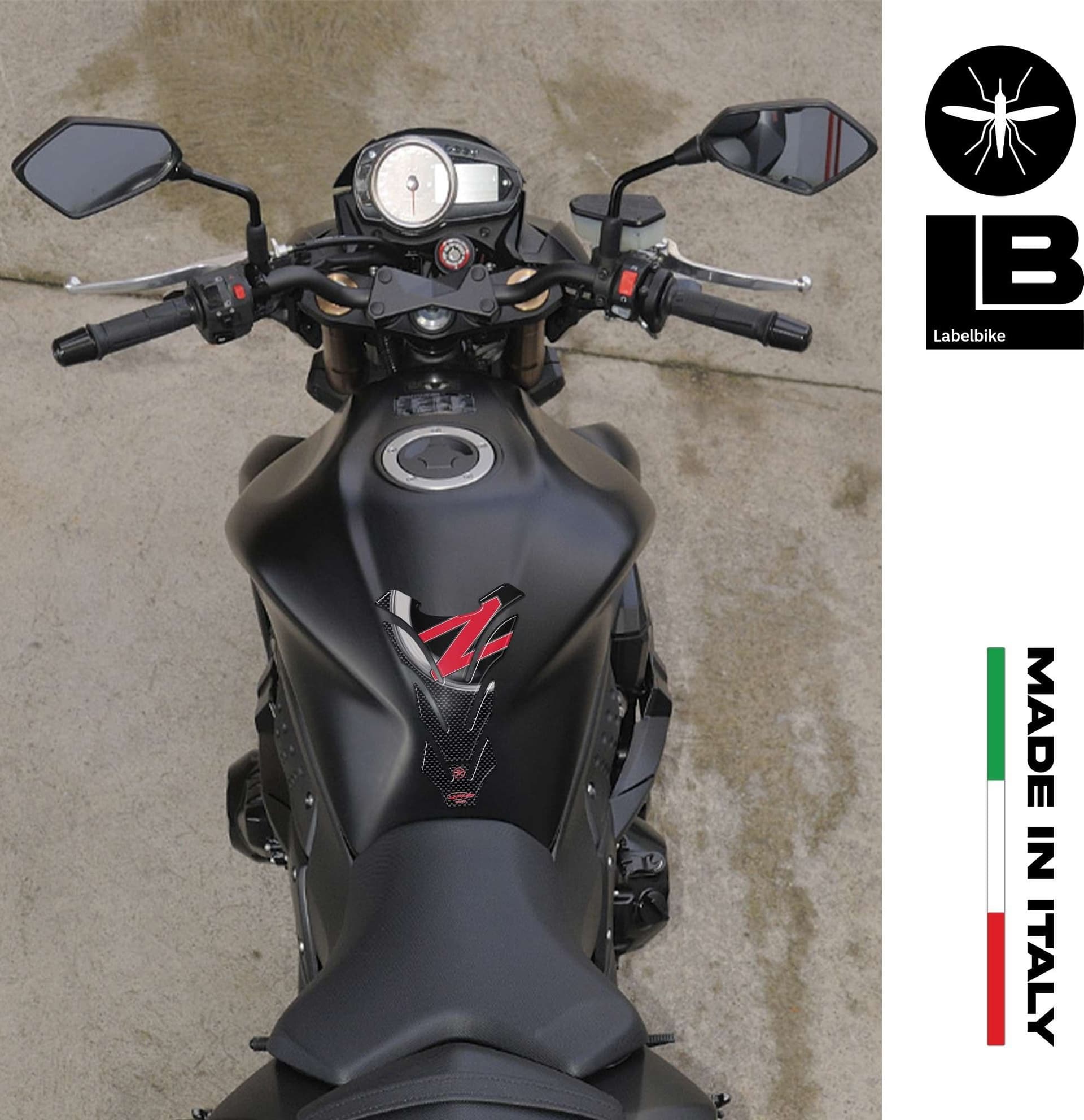 PARASERBATOIO STICKER 3D SERBATOIO compatibile MOTO KAWASAKI Z750 Z1000 ROSSO in Paraserbatoio LabelBike - Bibbiano, commercioVirtuoso.it