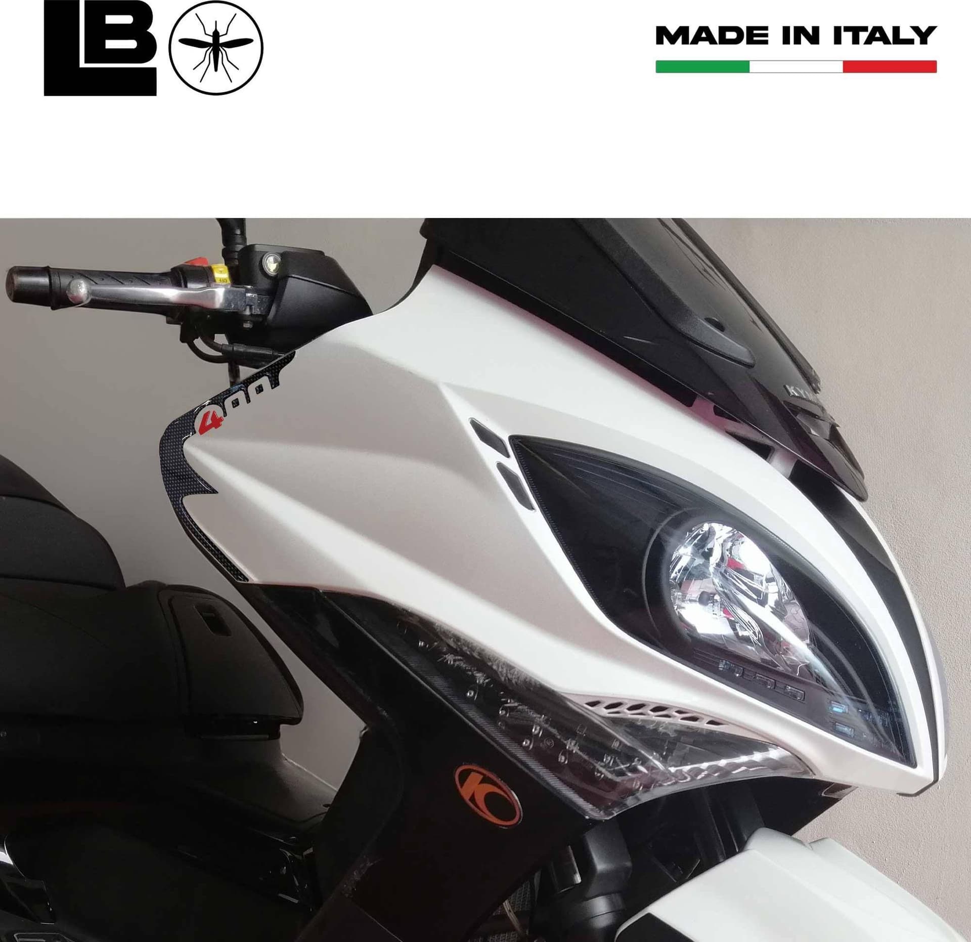 2 ADESIVI GEL 3D PROTEZIONE SPIGOLI compatibili per Kymco XCITING 400 2012-2017 in Decalcomanie adesivi e magneti LabelBike - Bibbiano, commercioVirtuoso.it
