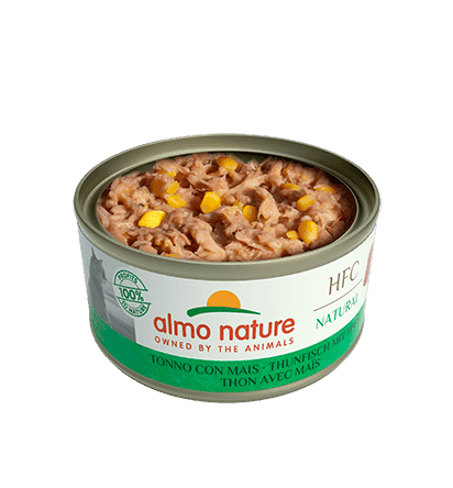 Almo Nature Scatoletta HFC Natural gusto Tonno e Mais per Gatti Adulti 70gr in prodotto 101 Market - Poggibonsi, commercioVirtuoso.it
