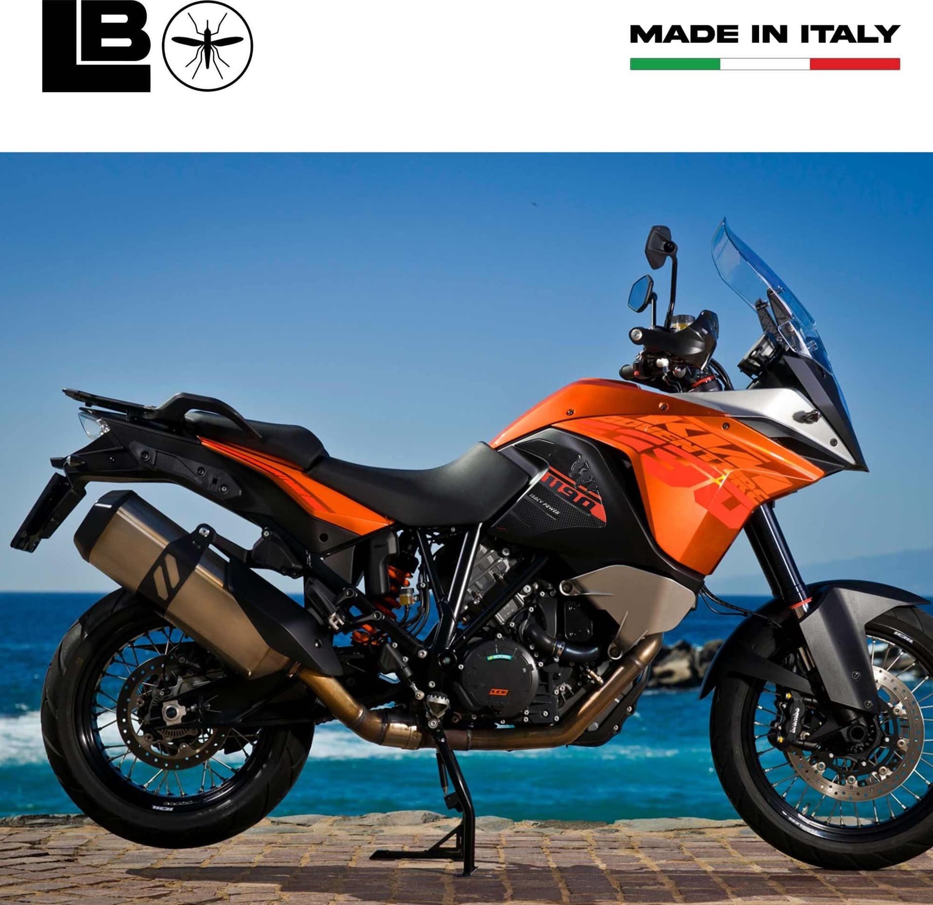 2 ADESIVI 3D PROTEZIONI LATERALI SERBATOIO compatibile per MOTO KTM 1190 ADVENTURE in Paraserbatoio LabelBike - Bibbiano, commercioVirtuoso.it