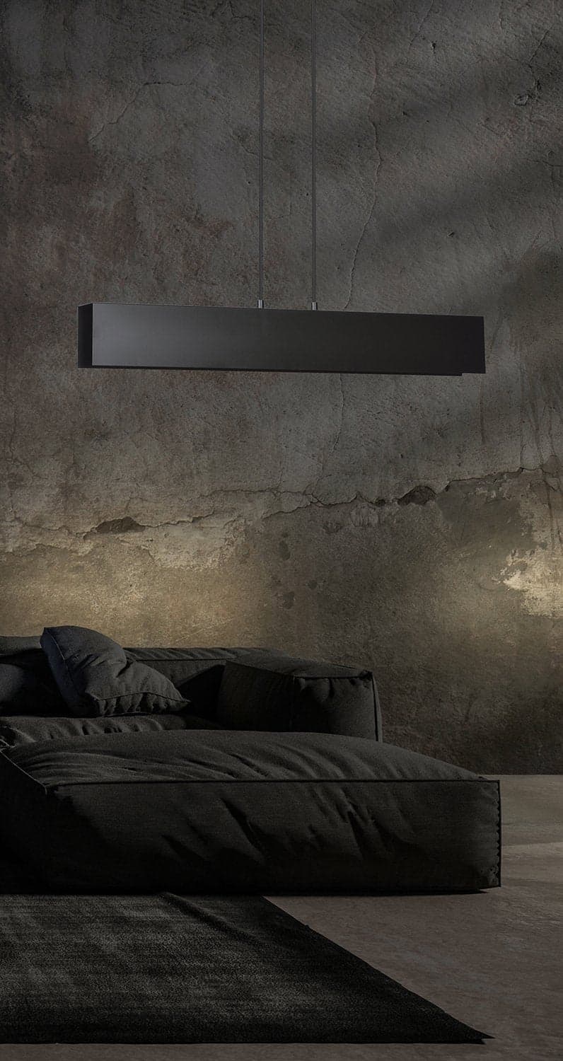 Lampadario Moderno 3 Luci Gentor In Acciaio Nero in Lampade a sospensione LuceArt - Montecorvino Pugliano, commercioVirtuoso.it
