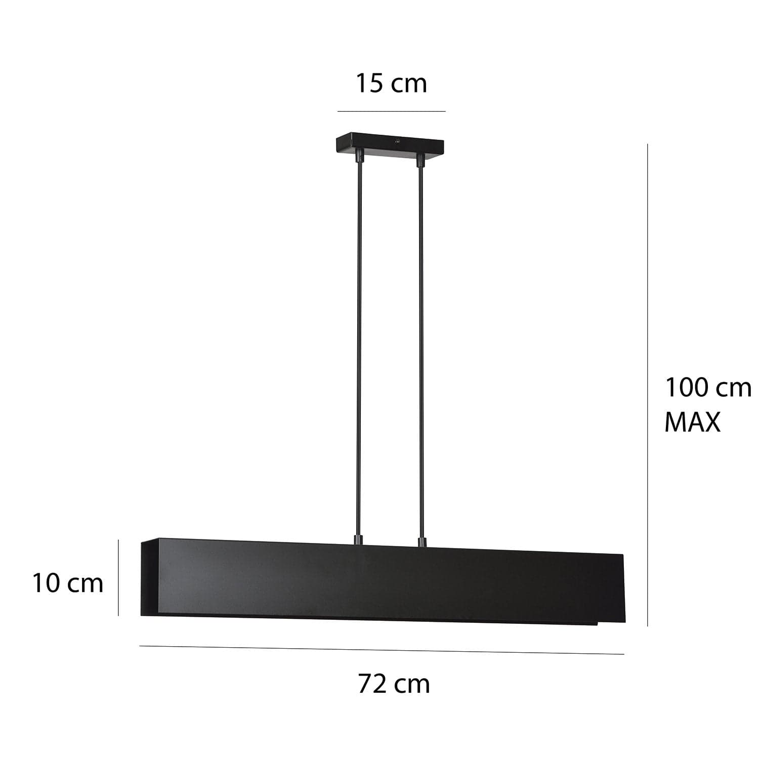 Lampadario Moderno 3 Luci Gentor In Acciaio Nero in Lampade a sospensione LuceArt - Montecorvino Pugliano, commercioVirtuoso.it