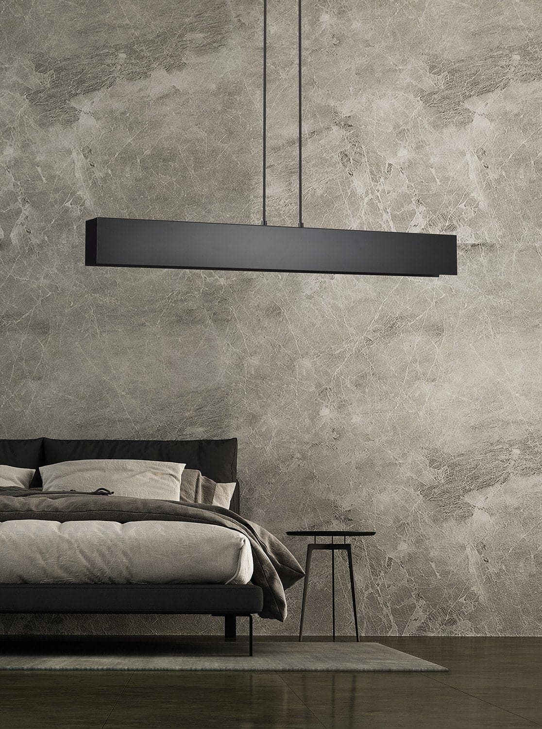 Lampadario Moderno 4 Luci Gentor In Acciaio Nero in Lampade a sospensione LuceArt - Montecorvino Pugliano, commercioVirtuoso.it