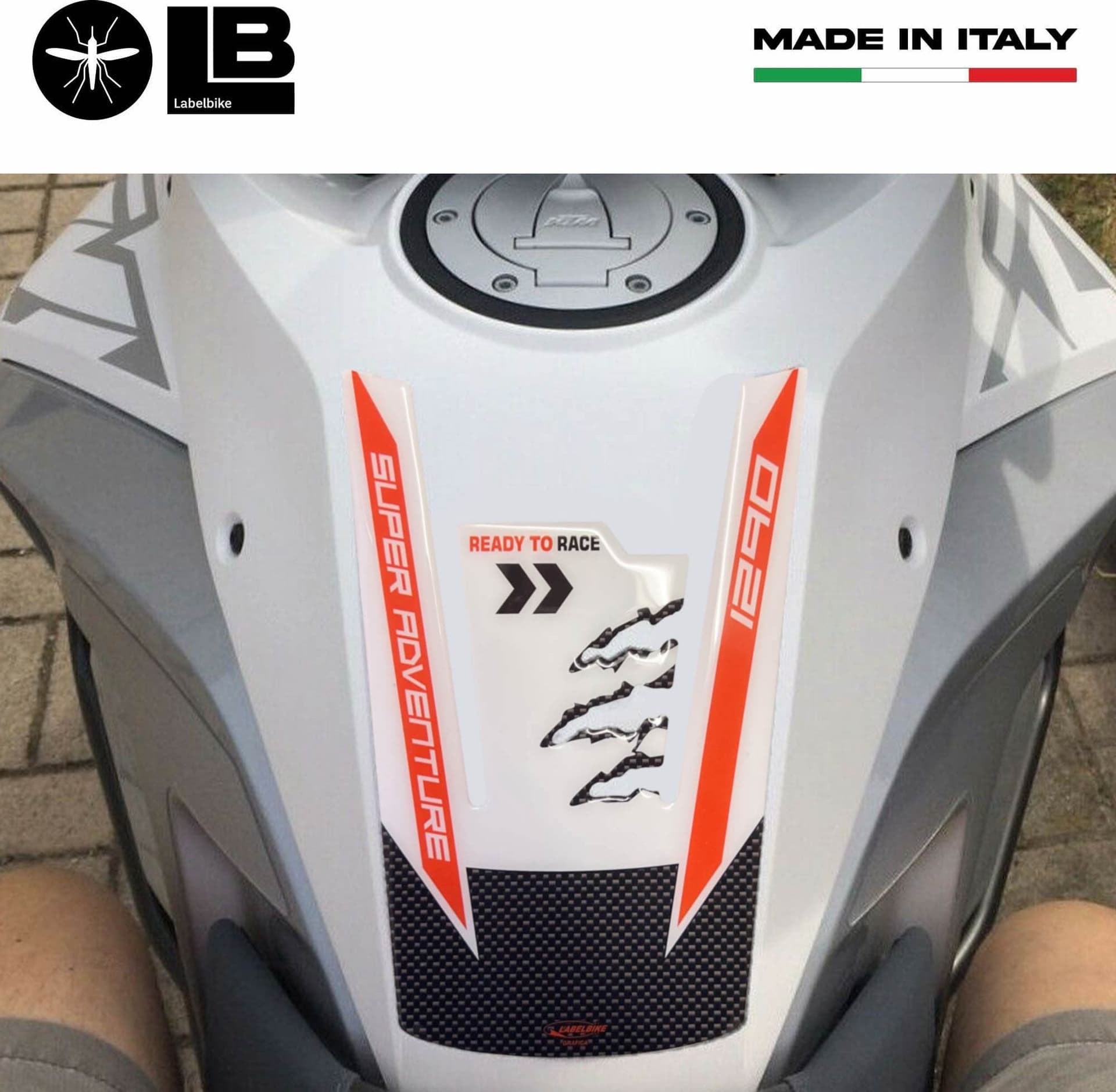 Kit Adesivi Serbatoio compatibili con Ktm 1290 Super Adventure S-T-R 2015-2020 in Decalcomanie adesivi e magneti LabelBike - Bibbiano, commercioVirtuoso.it