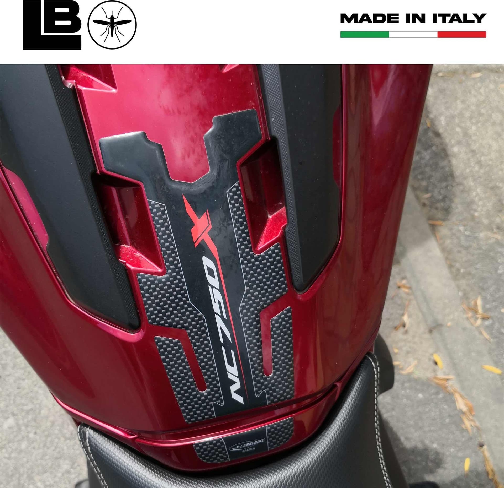 Paraserbatoio ADESIVO 3D compatibile per NC 750 X MOTO HONDA NC750X 2016-2020 in Paraserbatoio LabelBike - Bibbiano, commercioVirtuoso.it