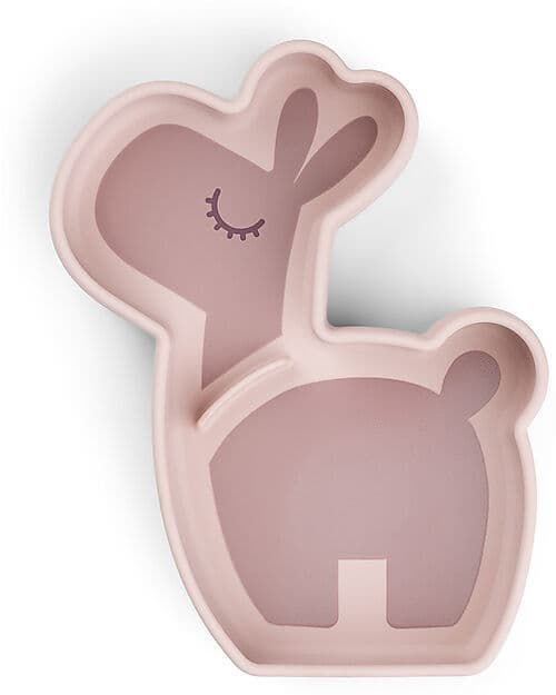 Piatto a Scomparti - Silicone Alimentare - Stick&Stay - Lalee - Cipria Done By Deer