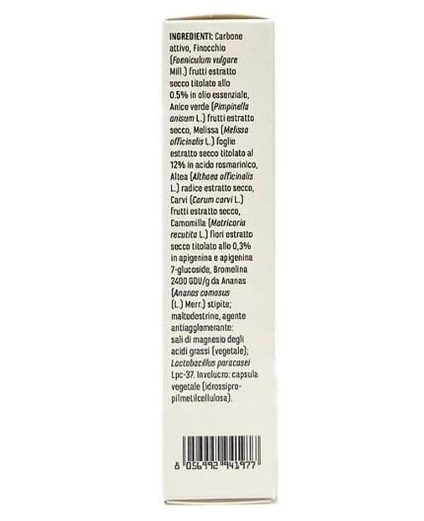 Carbonev 30 caps. Fermenti, Finocchio, Anice, Carvi, Bromelina, Melissa favorisce l’eliminazione dei Gas intestinali in Enzimi digestivi AlBio Sicily - Misilmeri, commercioVirtuoso.it