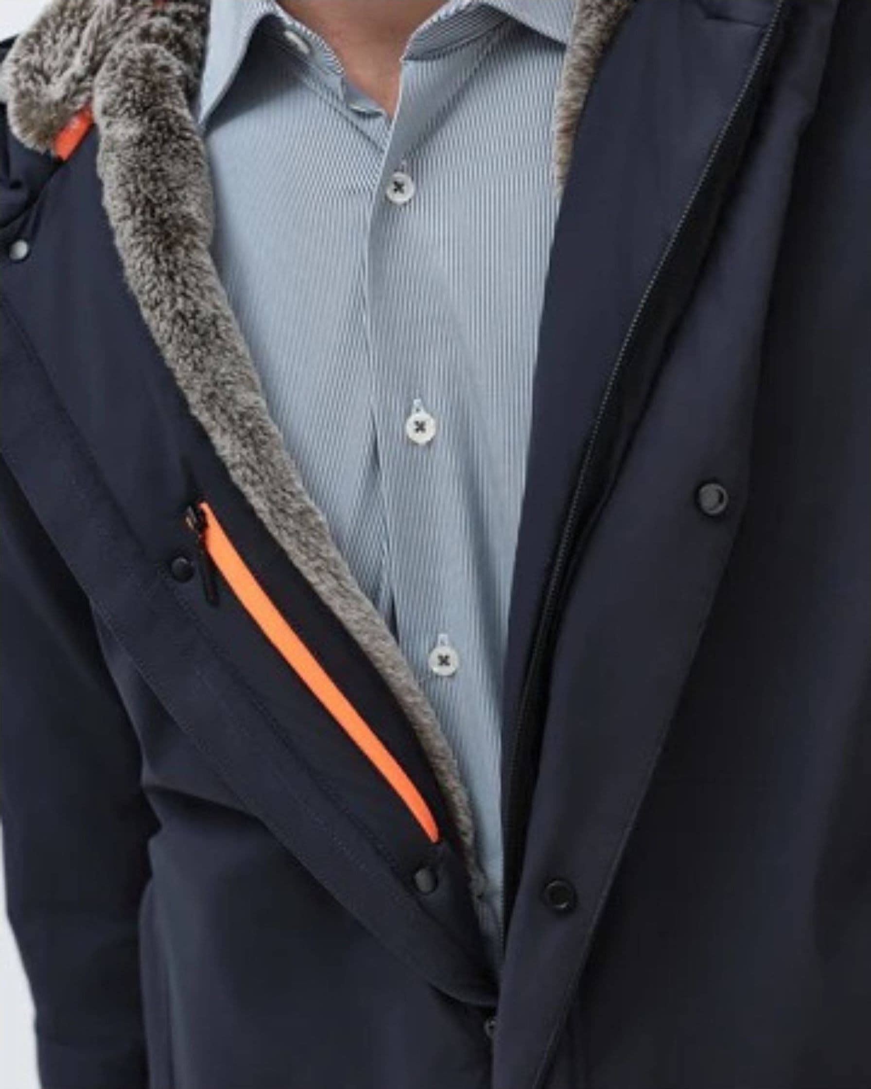 SUNS Giubbotto Uomo suns Montebianco fur Dark Blue da uomo in Giacche Drestige - Casamassima, commercioVirtuoso.it