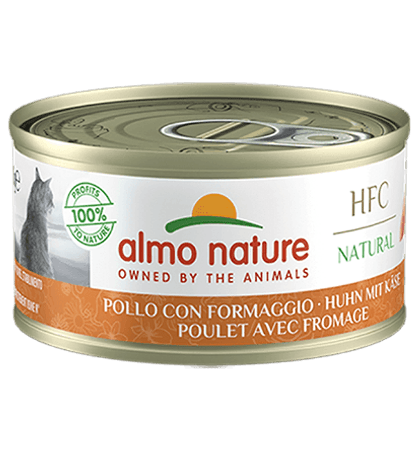 Almo Nature Scatoletta HFC Natural gusto Pollo e Formaggio per Gatti Adulti 70gr in prodotto 101 Market - Poggibonsi, commercioVirtuoso.it