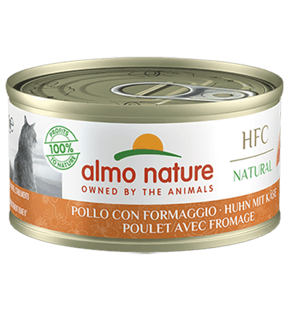 Almo Nature Scatoletta HFC Natural gusto Pollo e Formaggio per Gatti Adulti 70gr in prodotto 101 Market - Poggibonsi, commercioVirtuoso.it