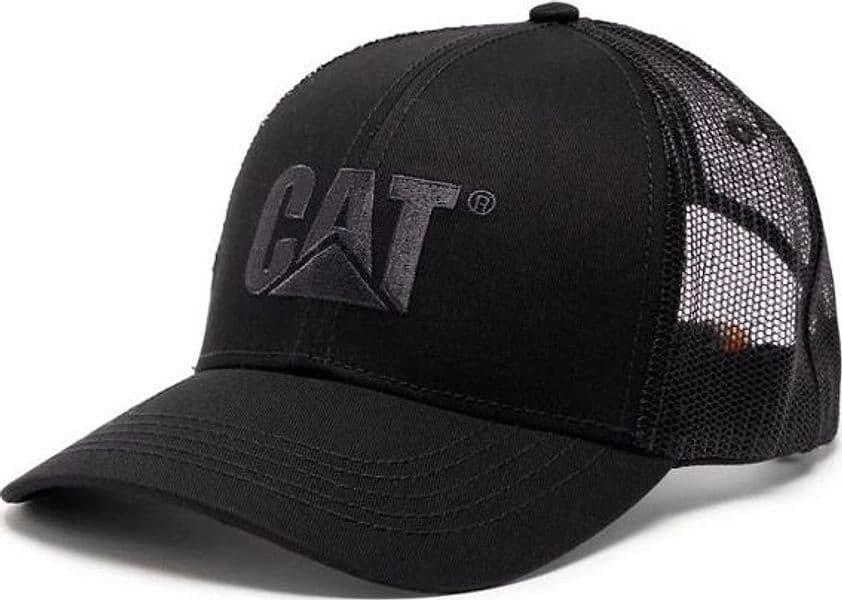 Berretto visiera precurvata Caterpillar CAT Raised Logo Cap Black-Black
