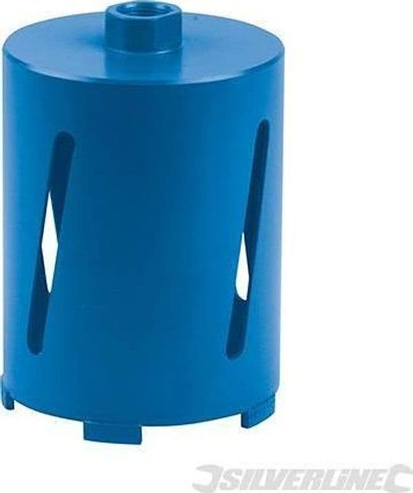 Sega  a tazza con  corona diamantata in acciaio per trapano Silverline – 117 x 150 mm