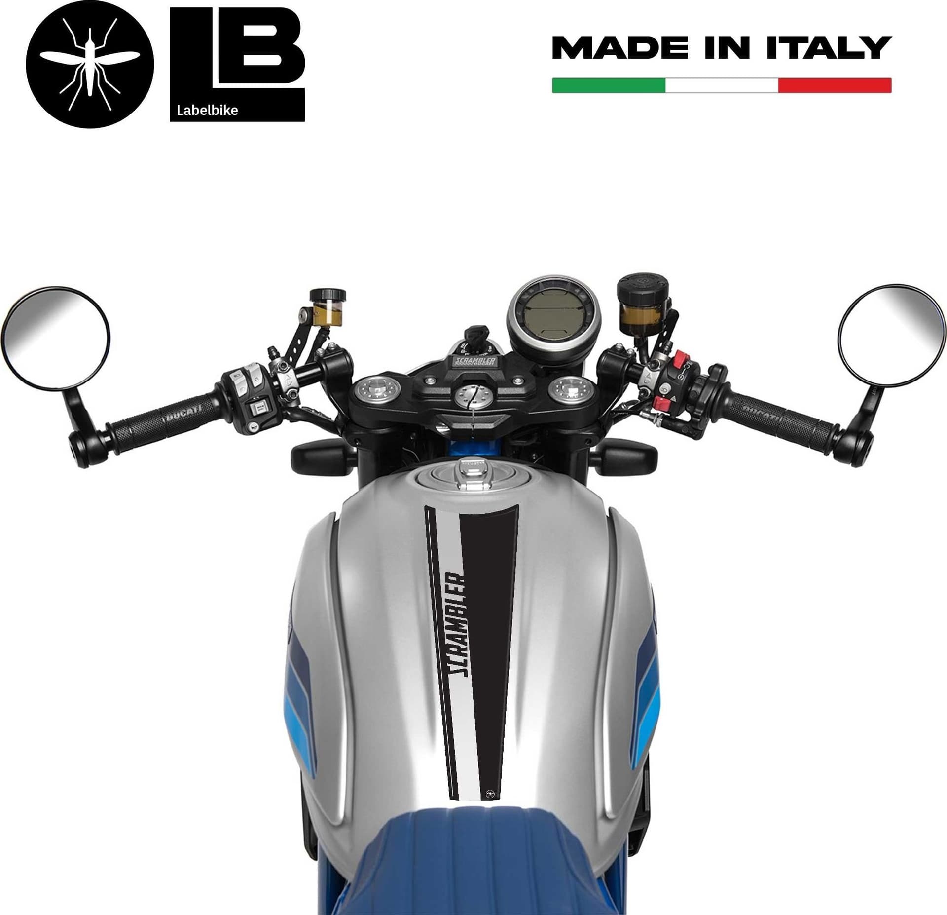 PARASERBATOIO ADESIVO in GEL RESINA 3D COMPATIBILE per MOTO DUCATI SCRAMBLER NEW in Paraserbatoio LabelBike - Bibbiano, commercioVirtuoso.it