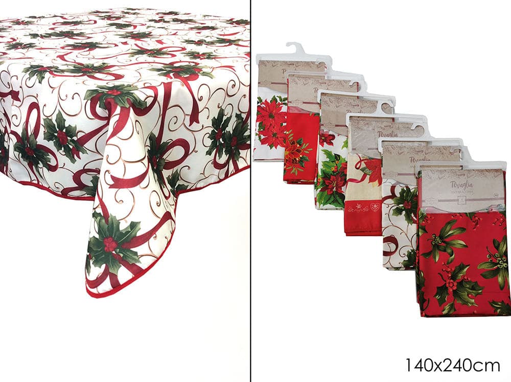 Tovaglia Antimacchia Natalizia 140x240cm in Tovaglie Save The Money - Rimini, commercioVirtuoso.it