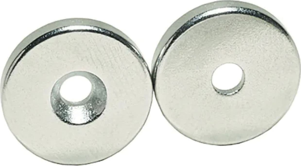 Bottone Magnetico con Foro Svasato al Neodimio Mm 15 x 3 35 Pezzi