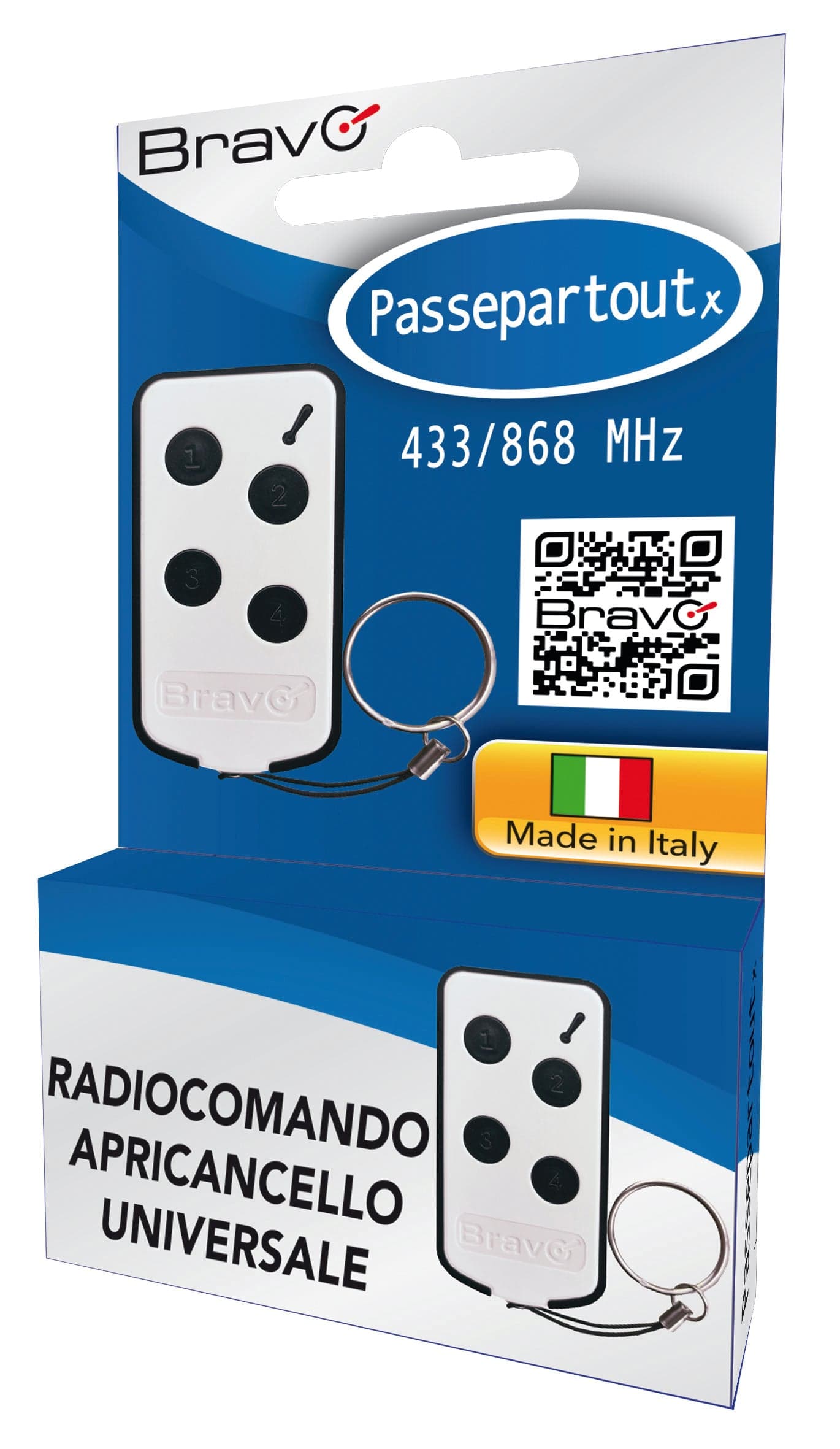 Bravo Radiocomando Apricancello Passepartout X Codice Fisso Frequenza 433+868 Mhz in Ferramenta per cancelli BricoGo - Marano di Napoli, commercioVirtuoso.it