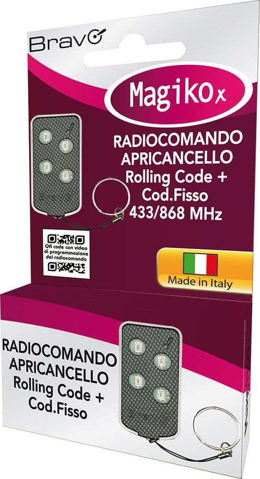 Bravo Radiocomando Apricancello Autoapprendente Magiko X Codice Fisso + Rolling Code in Ferramenta per cancelli BricoGo - Marano di Napoli, commercioVirtuoso.it