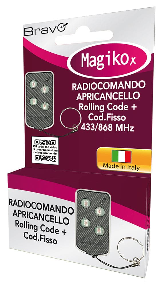 Bravo Radiocomando Apricancello Autoapprendente Magiko X Codice Fisso + Rolling Code in Ferramenta per cancelli BricoGo - Marano di Napoli, commercioVirtuoso.it