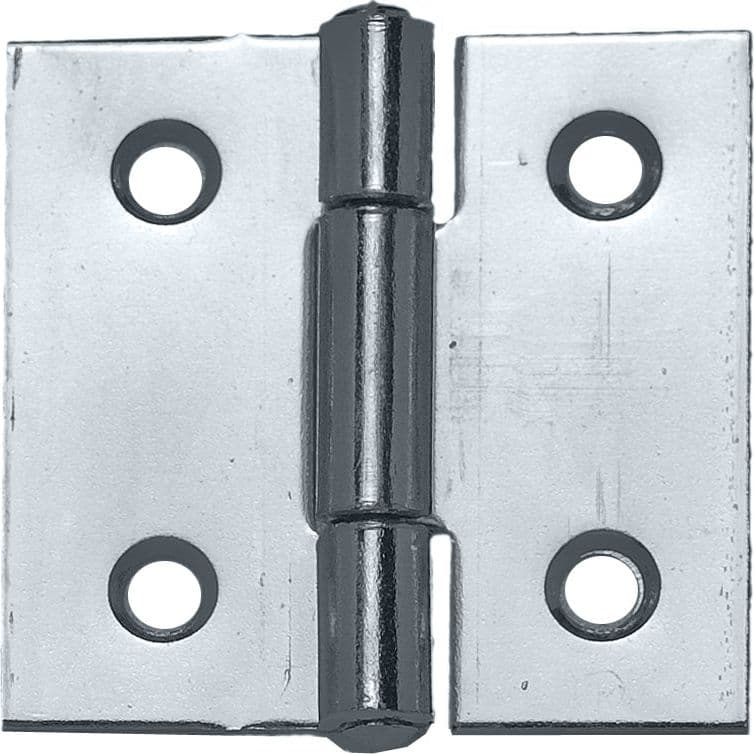 Cerniera Quadra Perno Fisso in Acciaio Zincato Mm 25 x 25 24 Pezzi