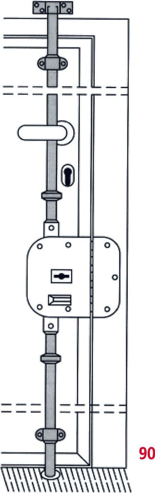 Cr Aste Verticali per Serrature ART.90 Ø Mm 18