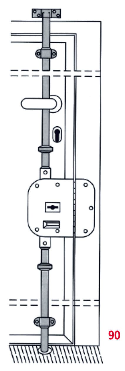 Cr Aste Verticali per Serrature ART.90 Ø Mm 18